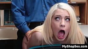 Stepdaughter caught working together, now questioned hard in shop sex sting?