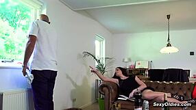 Grandpa's friend Andrew can't resist Kittina Ivory's steamy couch seduction