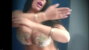 egyptian belly dancer shakes her massive jiggling boobs in exotic oriental tease