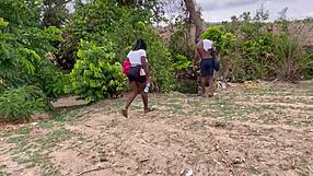 plump bbw girlfriend screams as huge ass gets pounded deep in forest fuck