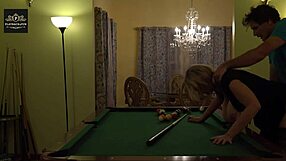 Hot Milf Wife Handled Hard on Pool Table with Huge Tits Rocking!