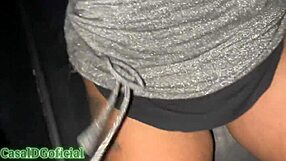 married slut sucks and rides hung stud at swingers gloryhole while cuck hubby watches her big tits bounce