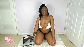 valentine's ebony big tits ass in sneakers and socks toe tease trailer