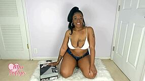 valentine's ebony big tits ass in sneakers and socks toe tease trailer