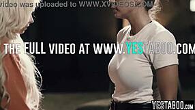 big tits milf cop punishes tiny teen criminal with strapon cock in hairy lesbian sex