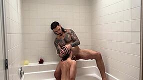 wet soapy shower fuck deepthroats monster cock with jazmin luv
