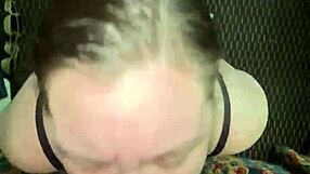 Snow bunny deepthroats bbc like a pro in homemade interracial session!