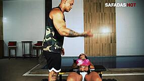 personal trainer bangs hot latina gym student in amateur fetish blowjob