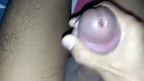 Hot handjob blasts monster cock orgasm!