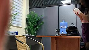 😏 sneaky spy cam catches nataly's office skirt fuck at uni 🍑💦