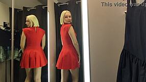 Ever wonder what happens trying see-through clothes in public mall changing rooms?