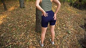 damn my panty lines tease through tight yoga shorts outside