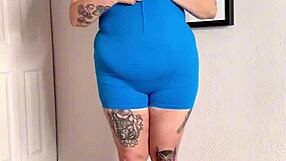 Curvy Plump Asian Worships Her Massive Natural Boobs During Soft Workout