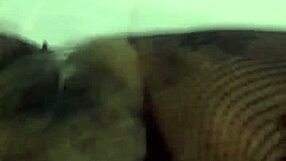 dirty maid in lingerie pees with hairy thong pussy out