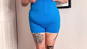 Curvy Plump Asian Worships Her Massive Natural Boobs During Soft Workout