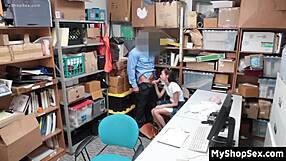 yo store owner's stepdaughter caught shoplifting threatens lp officer into bending her over doggystyle then rides him crying