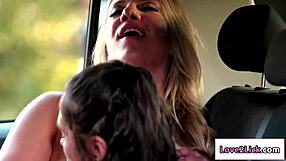 Hey, watch these two teen sluts as Candice licks Lilly's pussy