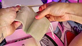 two vibrators wrecking her puffy pierced pussy... can she handle the buzz?