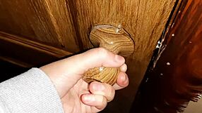 Caught Stranger Fingering Hairy Pussy on Public Toilet?