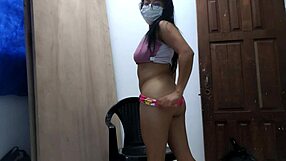 Busty Canadian Milf Slowly Undresses Panties Teasing Huge Natural Tits And Wet Pussy POV