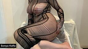 sexy arab secretary's big natural tits jiggle as boss bends her over for intense doggystyle promotion fuck with cum on fat ass