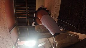 Professor Sneaks Upskirts on Busty Latina Students' Fat Asses