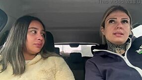 App Driver Licks Tanned Wet Pussy Outdoor After Pee Payment