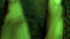 dirty maid in lingerie pees with hairy thong pussy out