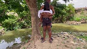 plump bbw girlfriend screams as huge ass gets pounded deep in forest fuck