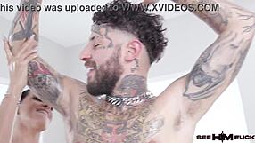 Tatted Tommy Pounds Milf Sandy Love's Oiled Pussy with Sloppy Blowjob and Cowgirl Ride!