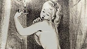 Vintage EROTIC ART unfolds ANTIQUE passions in RETRO style