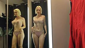 Ever wonder what happens trying see-through clothes in public mall changing rooms?