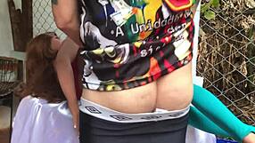 Lied to give ass but took arm-deep in public outdoor fuck doll anal toy pounding!