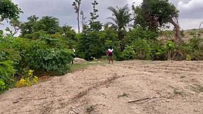 plump bbw girlfriend screams as huge ass gets pounded deep in forest fuck