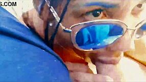 brazilian milf blows monster cock from app driver in car