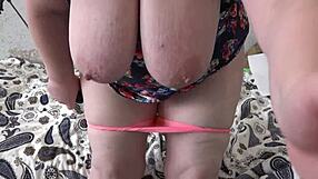 Busty Russian MILF Slaps Fat Ass on Webcam While Whipping to Hairy Pussy Orgasm