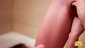 Sexy Lesbian Friend Invites Brunette to Bath Fingering