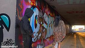 domicano blasts tight italian pussy under barcelona bridge