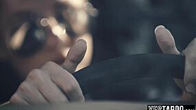 big tits milf cop punishes tiny teen criminal with strapon cock in hairy lesbian sex