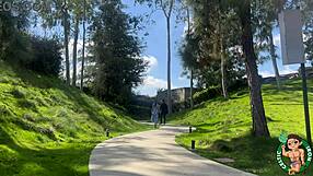 Girlfriend experience sloppy deepthroat at Hollywood sign with Aubry Babcock