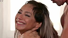 Veronica Leal tempts old pals for bedroom double penetration in sneakers and socks