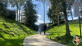 Girlfriend experience sloppy deepthroat at Hollywood sign with Aubry Babcock