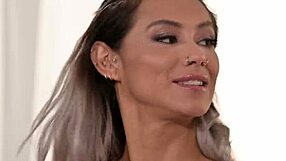 Veronica Leal tempts old pals for bedroom double penetration in sneakers and socks