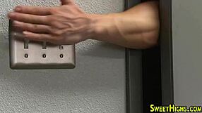 Blonde college coed rides cock for massive cumshot finish