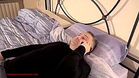 ukrainian blonde domme in leather gloves smothers him rough hom style