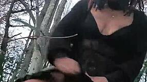 masturbating in grocery then flashing saggy tits roadside