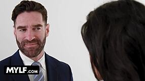 Penny Barber submits as kinky Indian milf boss in leather.