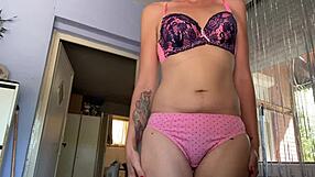 Amateur Hairy Wife In Bra Panties Teases Armpits Pussy Softcore Striptease Fetish Close