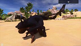 Big Juicy Ass Curvy Black MILF Indra Fucks Wolf-Costumed Man Hard Outdoor Squirting on Monster Cock