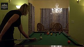 Hot Milf Wife Handled Hard on Pool Table with Huge Tits Rocking!
